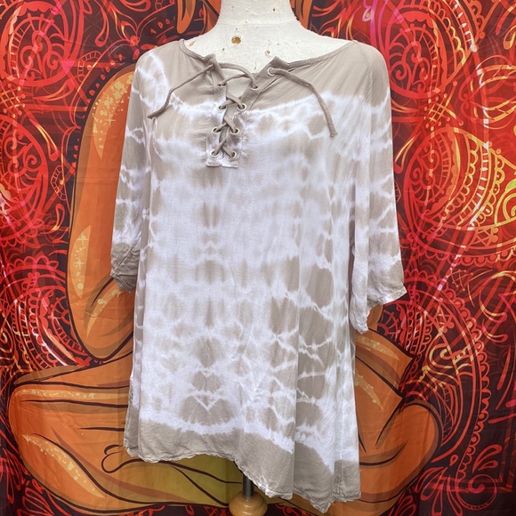 🤗215-UR Worthy❤️~AMoi Tye Dye Blouse - Picture 3 of 7